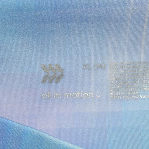 All in Motion Blue Tie Dye Print Activewear Girls Leggings - Picture 5 of 6